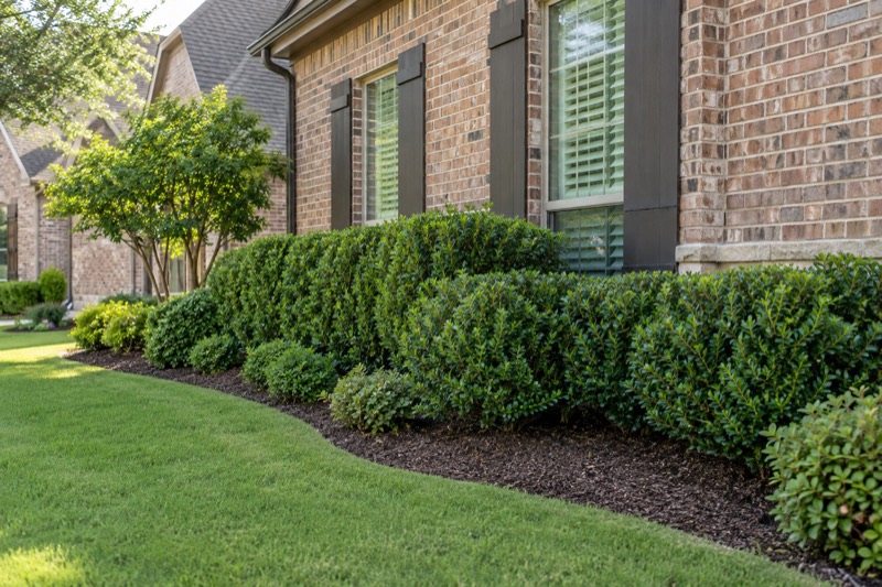 Illustrative a clean shape out front for a North Texas residential landscape