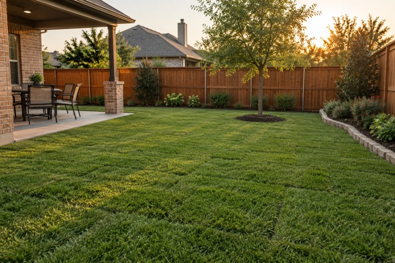 Illustrative a greener backyard for a North Texas residential landscape