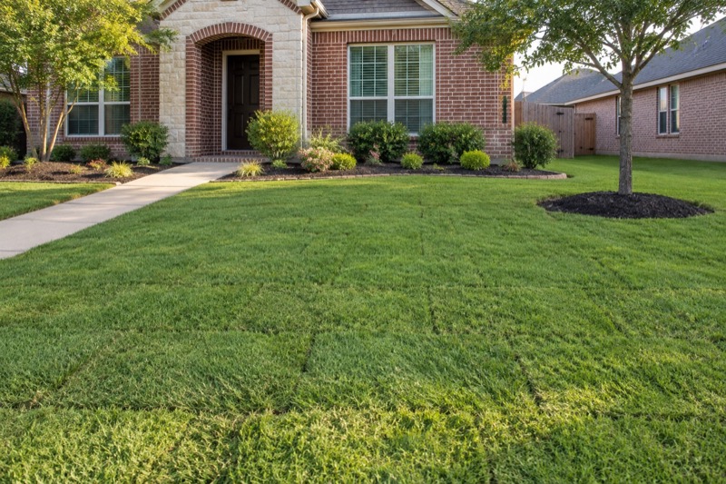 Illustrative a fresh start for your lawn for a North Texas residential landscape